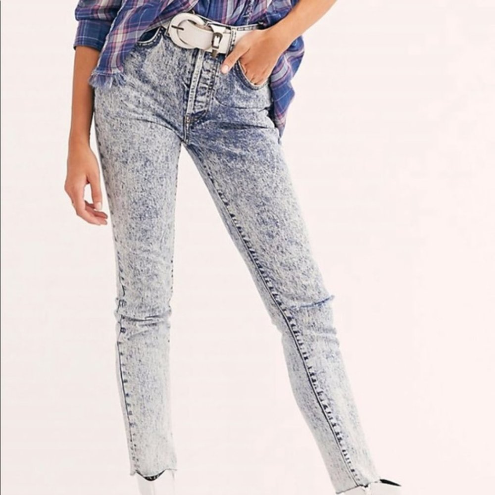 NWT Free People Acid Wash Jeans